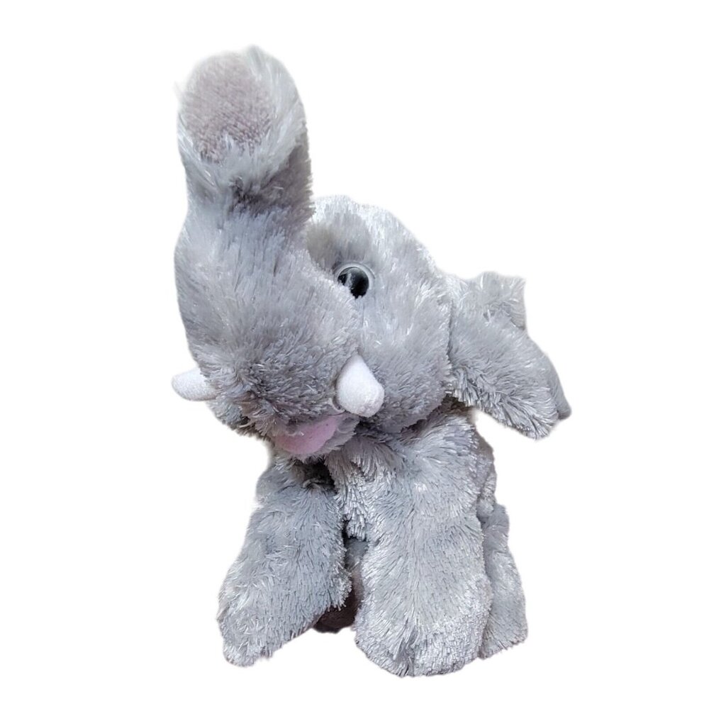 Wild Republic Gray Elephant Tusks Plush Stuffed Animal Toy 9"